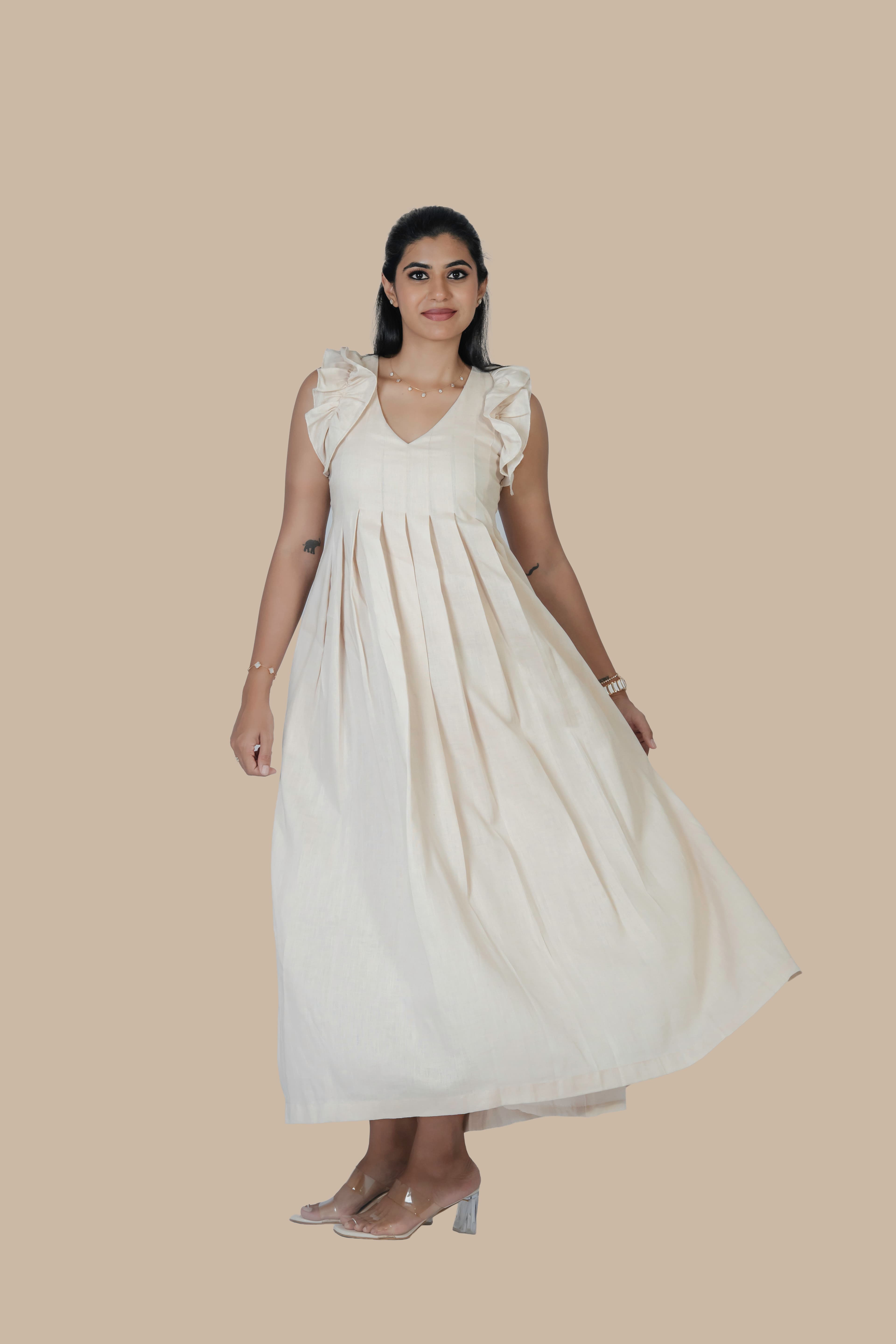 Beige Aura Dress