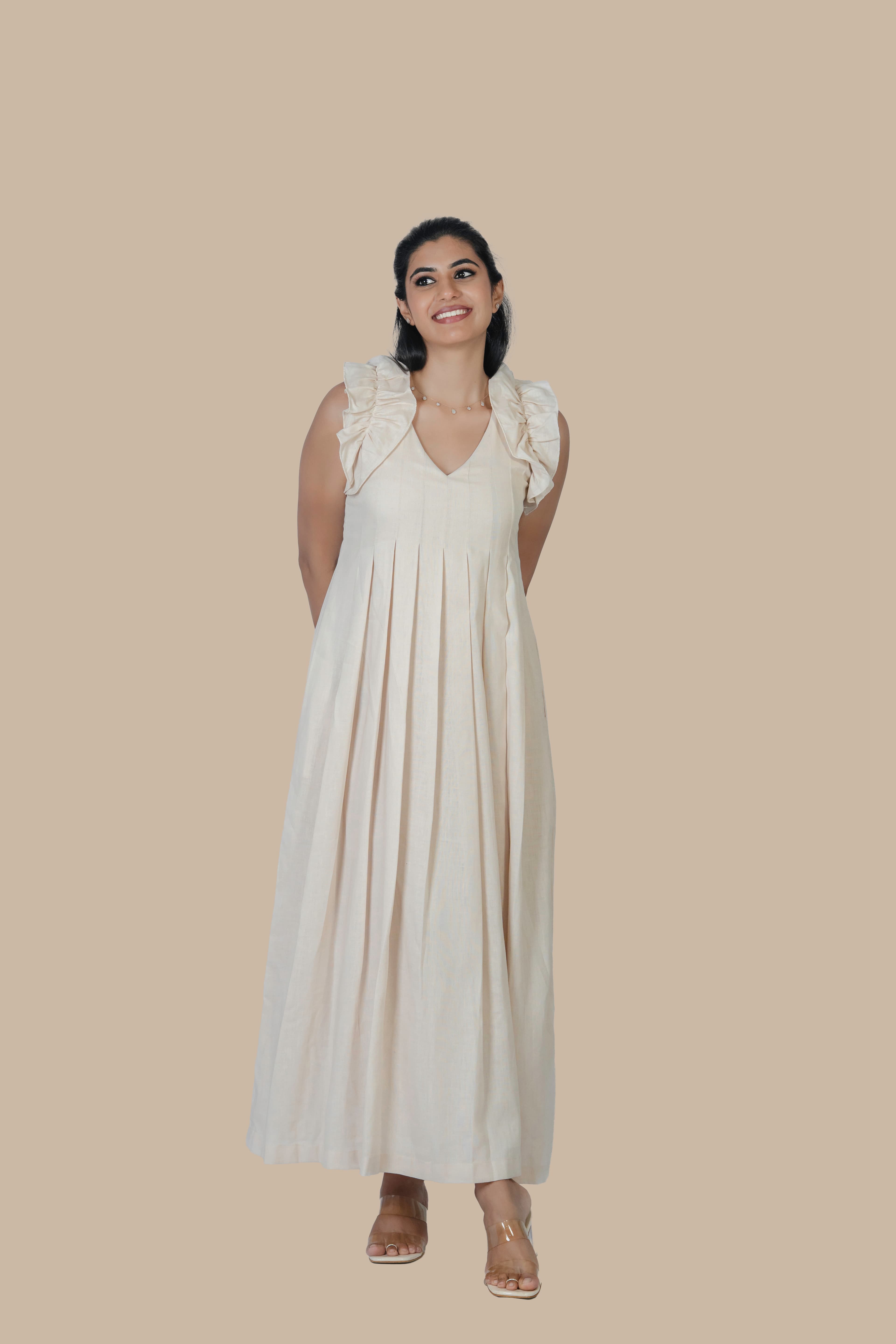 Beige Aura Dress