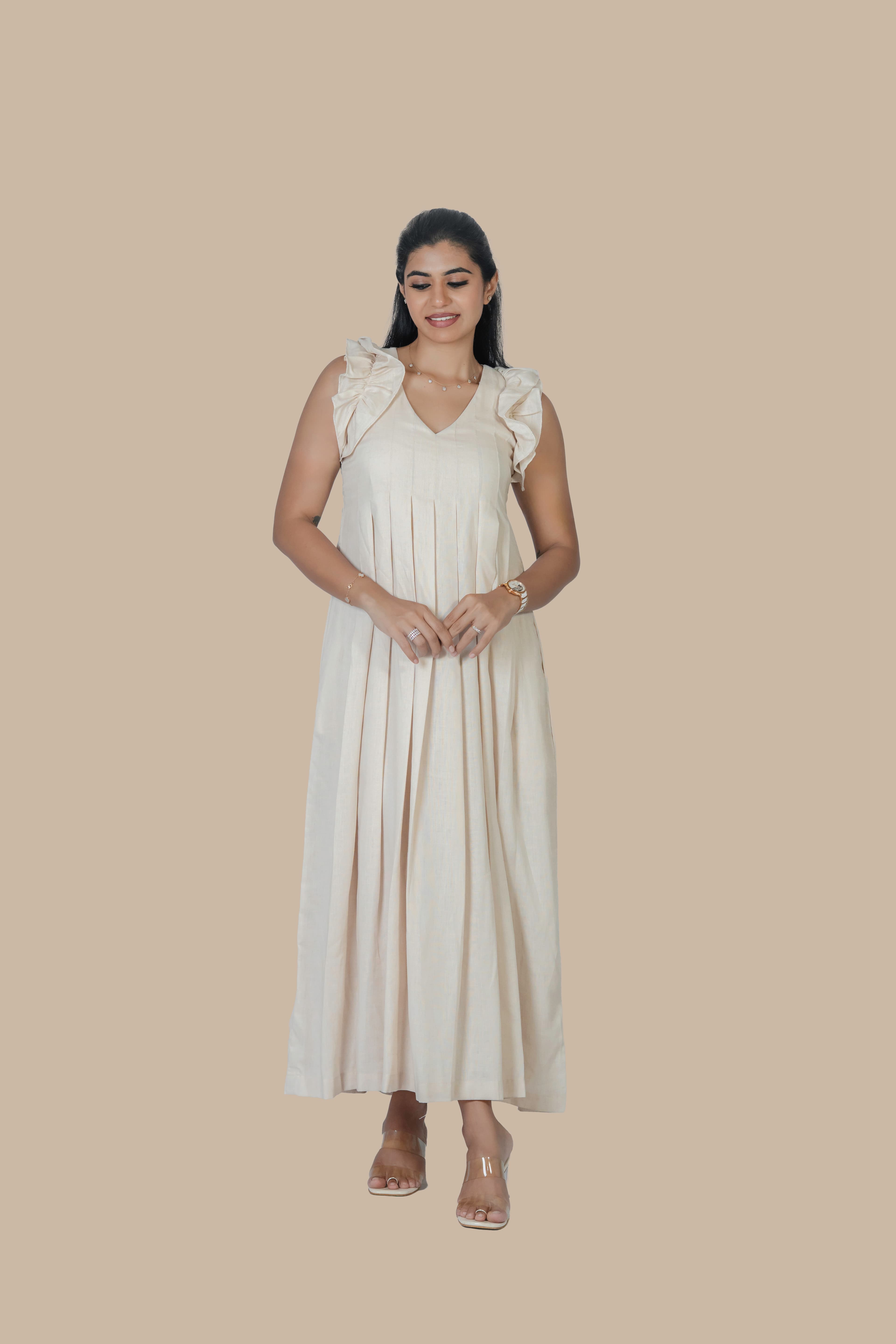 Beige Aura Dress