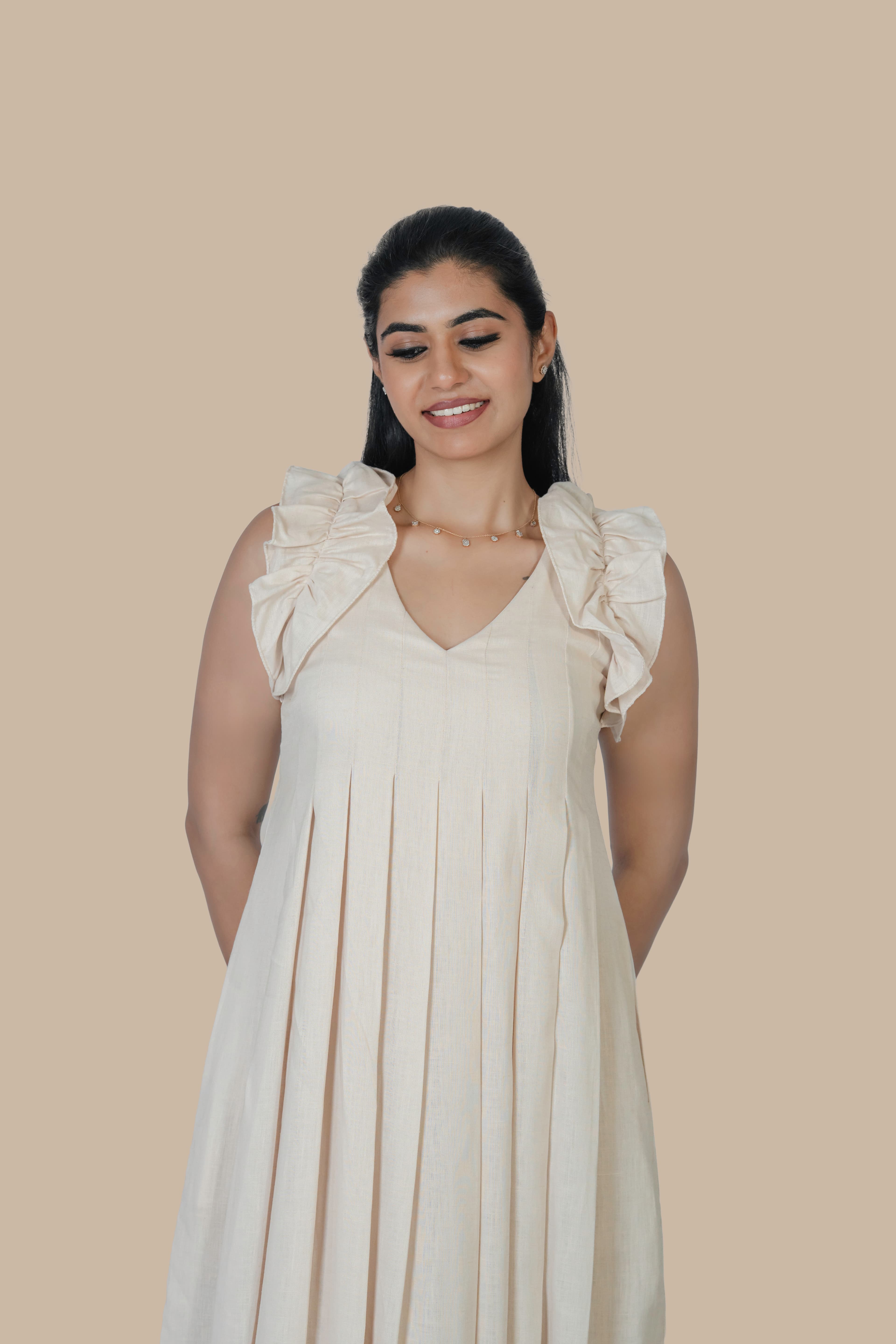 Beige Aura Dress