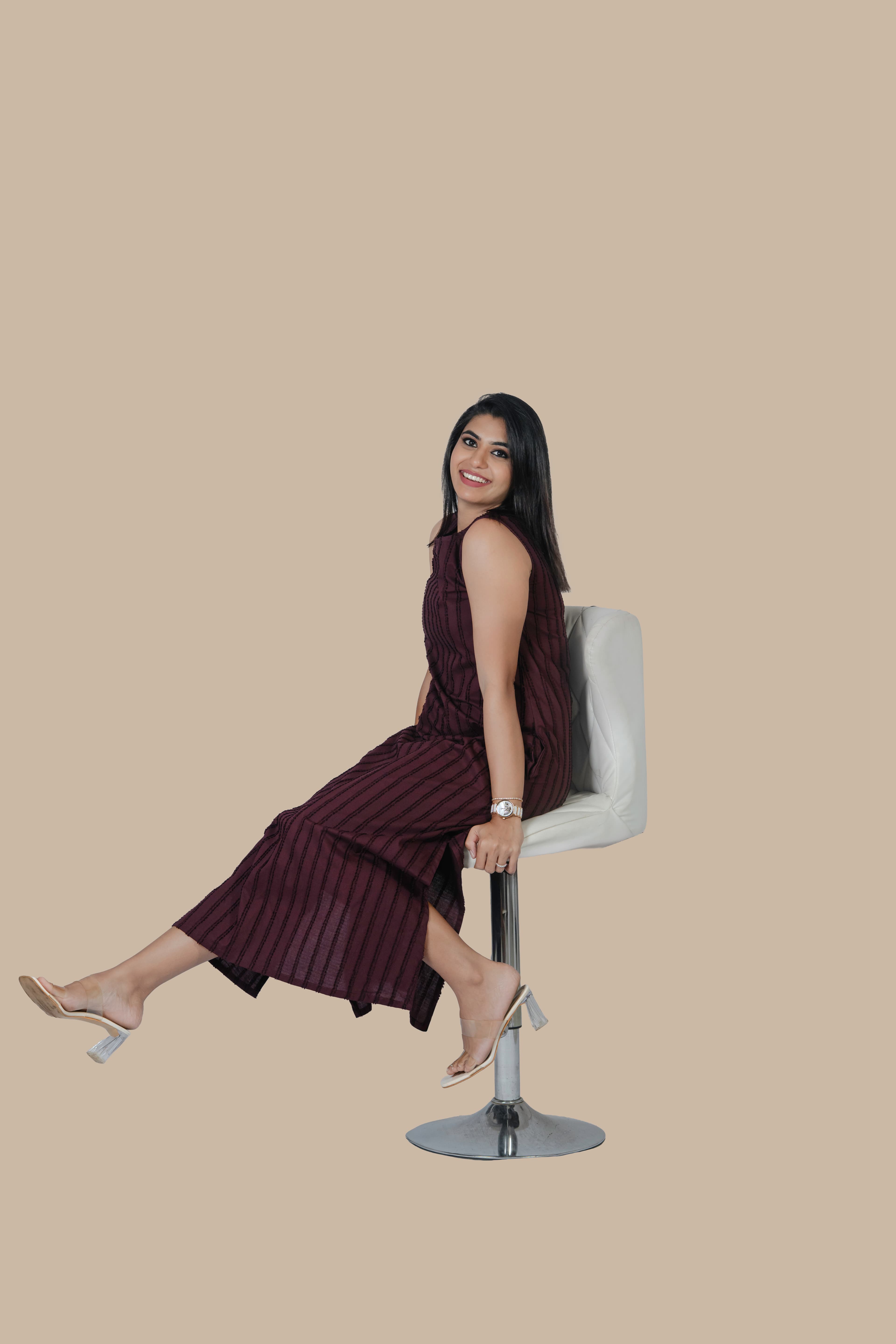 Breezy Burgandy Dress
