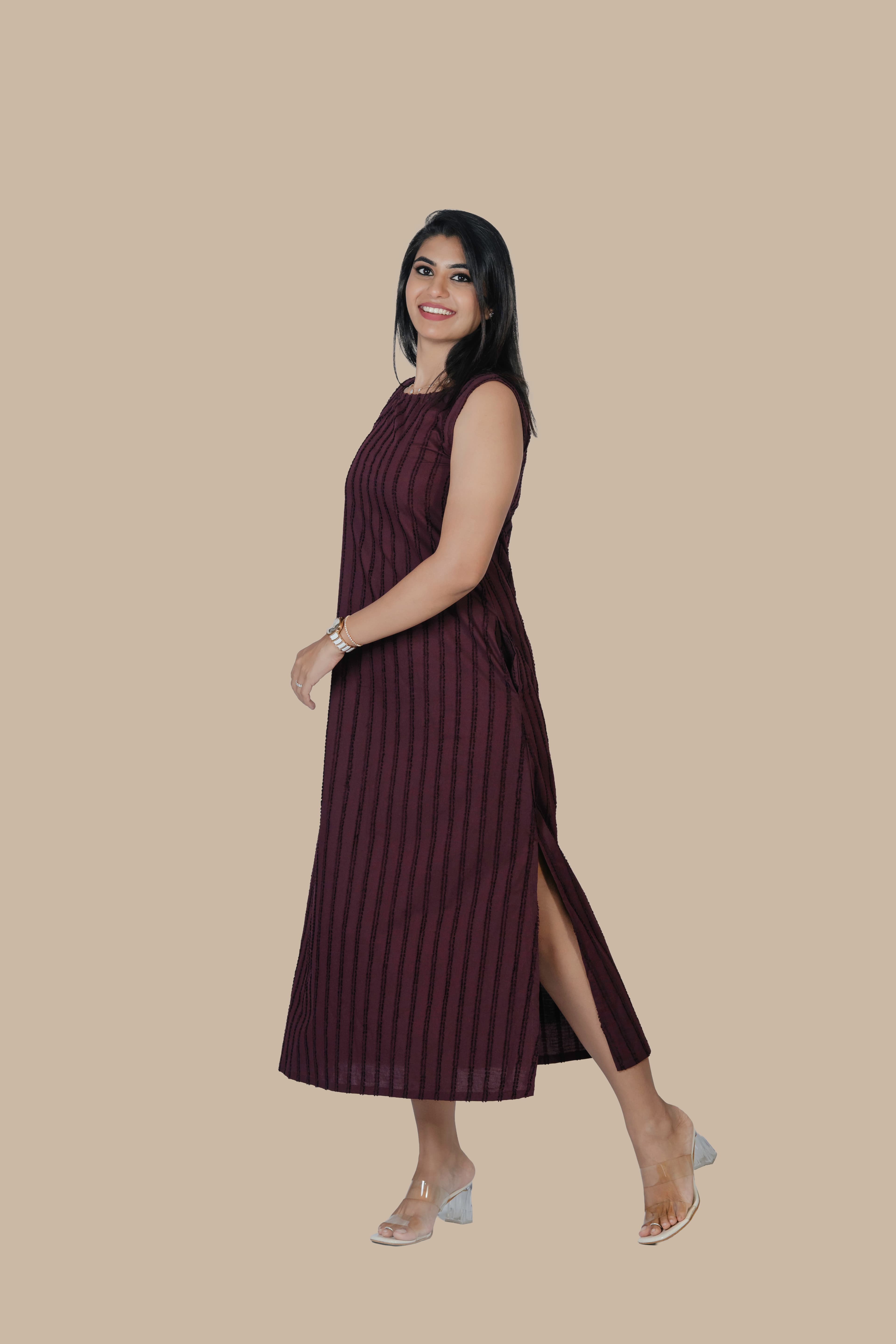 Breezy Burgandy Dress