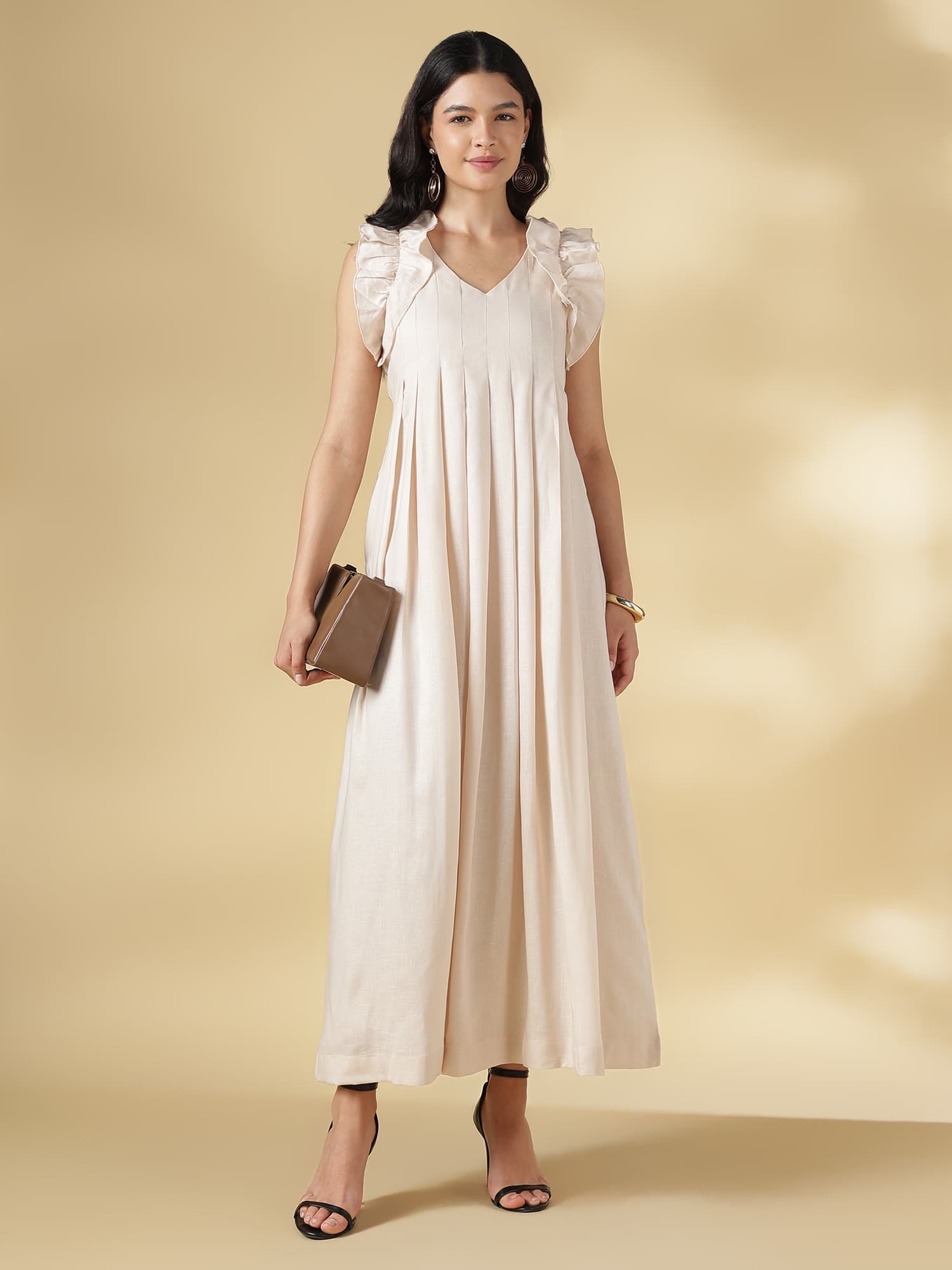 Beige Aura Dress