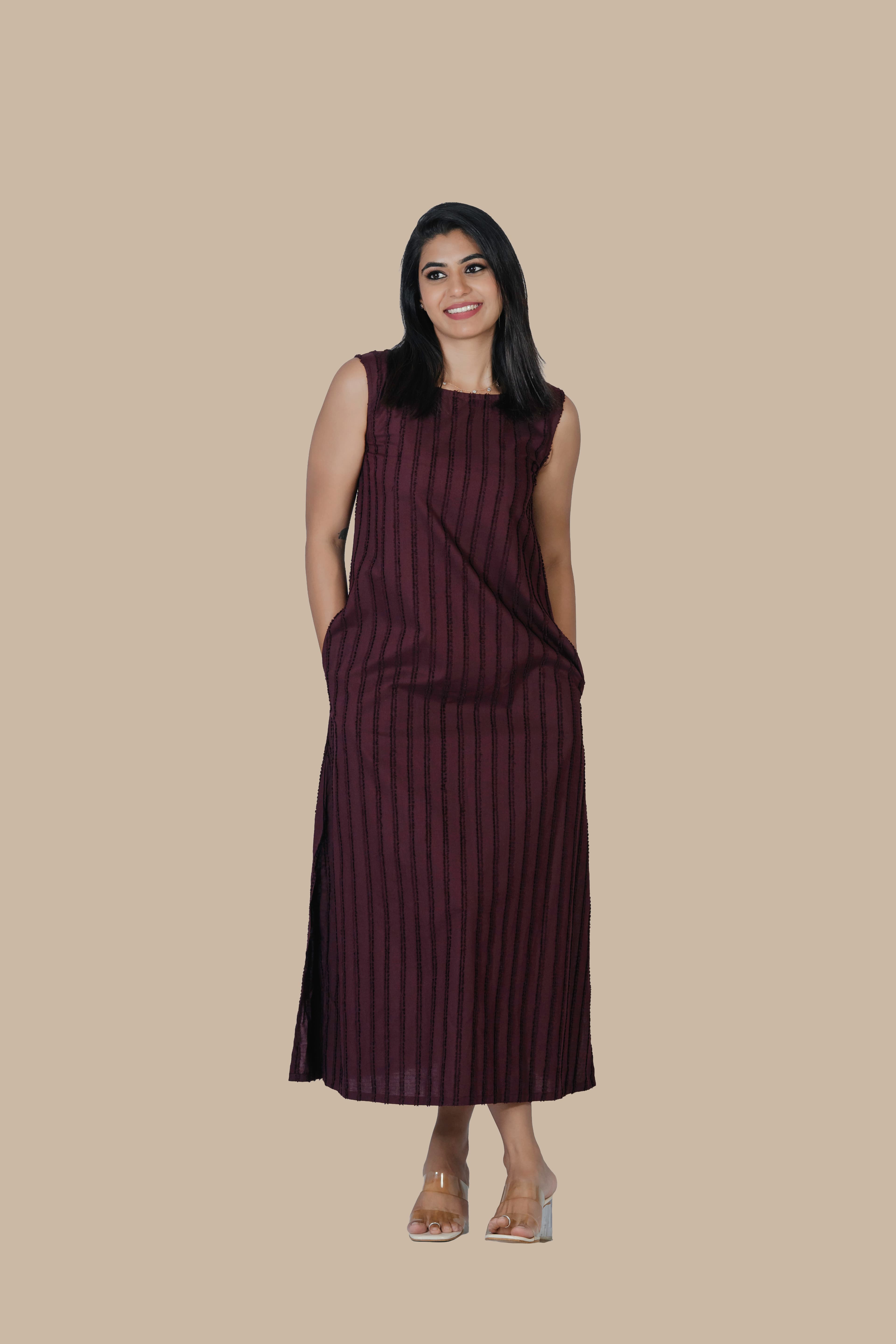 Breezy Burgandy Dress